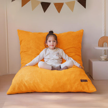 MAXYOYO 3 in 1 Kids Bean Bag Chair Couch, Convertible Chair Folds from Bean Bag to Lounger, Child Floor Sofa for Gaming, Reading, Floor Mattress with High-Density Foam Filling