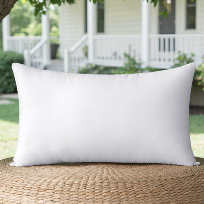 MIULEE Pack of 2 12x20 Outdoor Pillow Inserts, Outdoor Throw Pillows Water-Resistant Decorative Premium Lumbar Pillow Stuffer Sham for Porch Swing Couch Sofa Cushion Patio Furniture