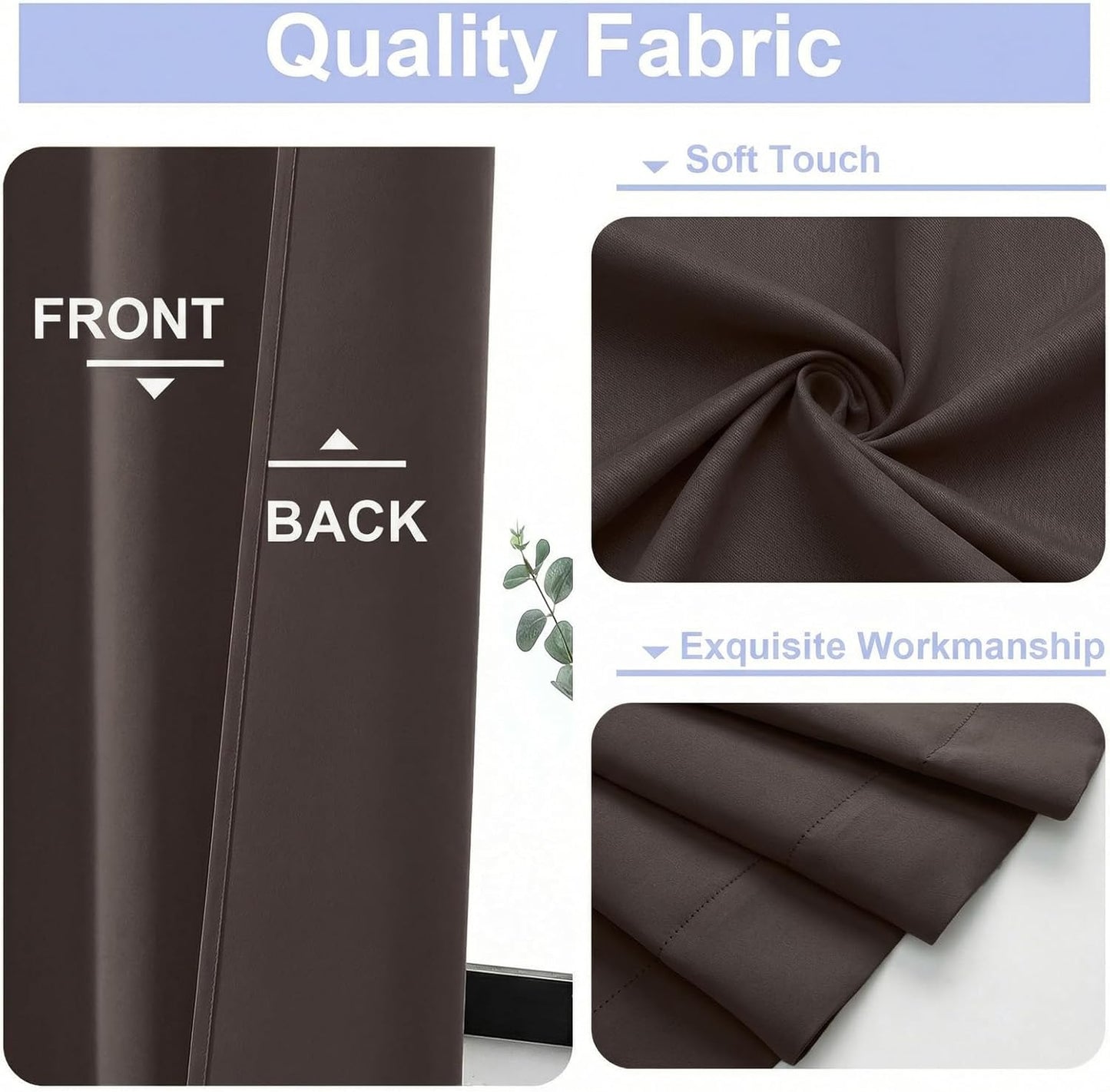 Simplebrand Ava Sage Green Blackout Curtains for Bedroom 63 Inch Length 2 Panels Set, Solid Thermal Insulated Energy Saving Rod Pocket Window Treatment Curtains Blackout Drapes, W40 x L63 Inch, Sage - Colors C