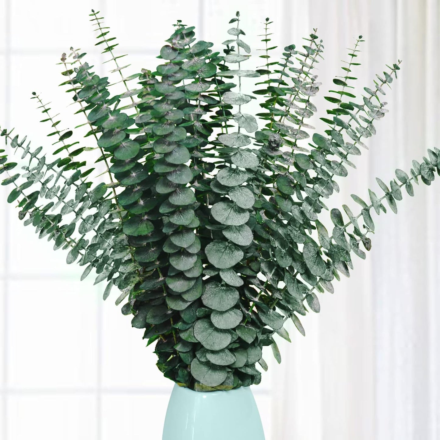 30Pcs Dried Eucalyptus Stems, 17" Real Preserved Eucalyptus Plant for Shower, Fresh Natural Branches for Vase, Eucalyptus Bundle for Home Decor, Wedding, Baby Shower, Bathroom