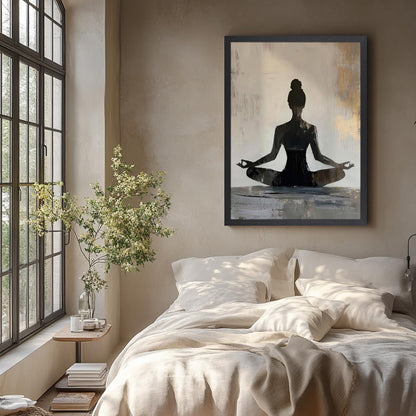 GELDSTEI Calm Zen Botanical Canvas Wall Art, White Lotus Blooming on Stones in Water Aesthetic Pictures, Yoga Spa Meditation Room Decor, Modern Spiritual Poster Prints for Zen Office Framed Set of 3, Each 12x16 Inch