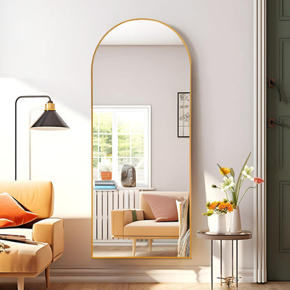 NicBex Full Length Mirror with Stand, 56"x19" Aluminum Alloy Frame Floor Mirror, Black, Shatter-Proof Glass - Free Standing, Leaning Against Wall or Wall-Mounted, for Bedroom Living Room Dressing Room