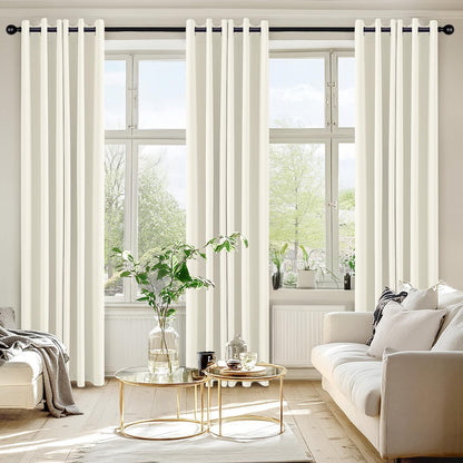 MIULEE Blackout Curtains for Bedroom Living Room 2 Panels, Thermal Insulated Room Darkening Drapes Grommet Noise Reducing Light Blocking Window Treatments 63 Inches Long 40x63 Inch Black - Colors A