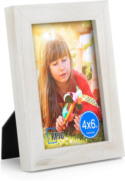 RPJC 5x7 Picture Frames Made of Solid Wood High Definition Glass for Table Top Display and Wall Mounting Photo Frame Black