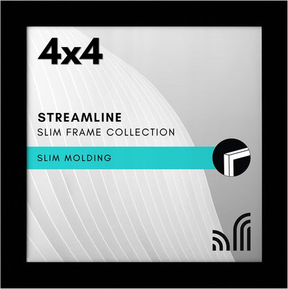 Americanflat 24x36 Poster Frame with Polished Plexiglass - Streamline Collection - Thin Border Picture Frame for Wall Display - Hanging Hardware Included - Black - Colors C
