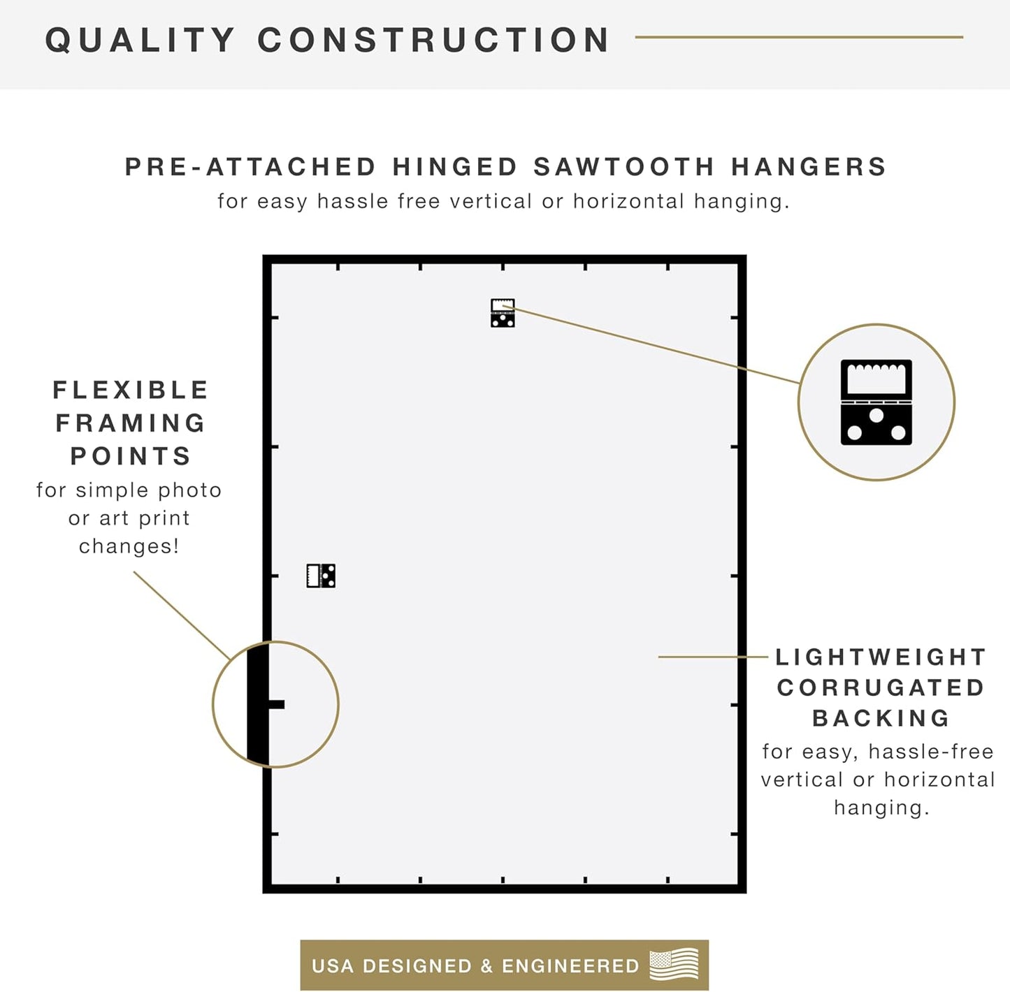 MCS Trendsetter 24x36 Poster Frame Black High-Gloss, Vertical & Horizontal Wall Hanging Large Picture Frame for Photos, Posters & Art Prints (1-Pack)
