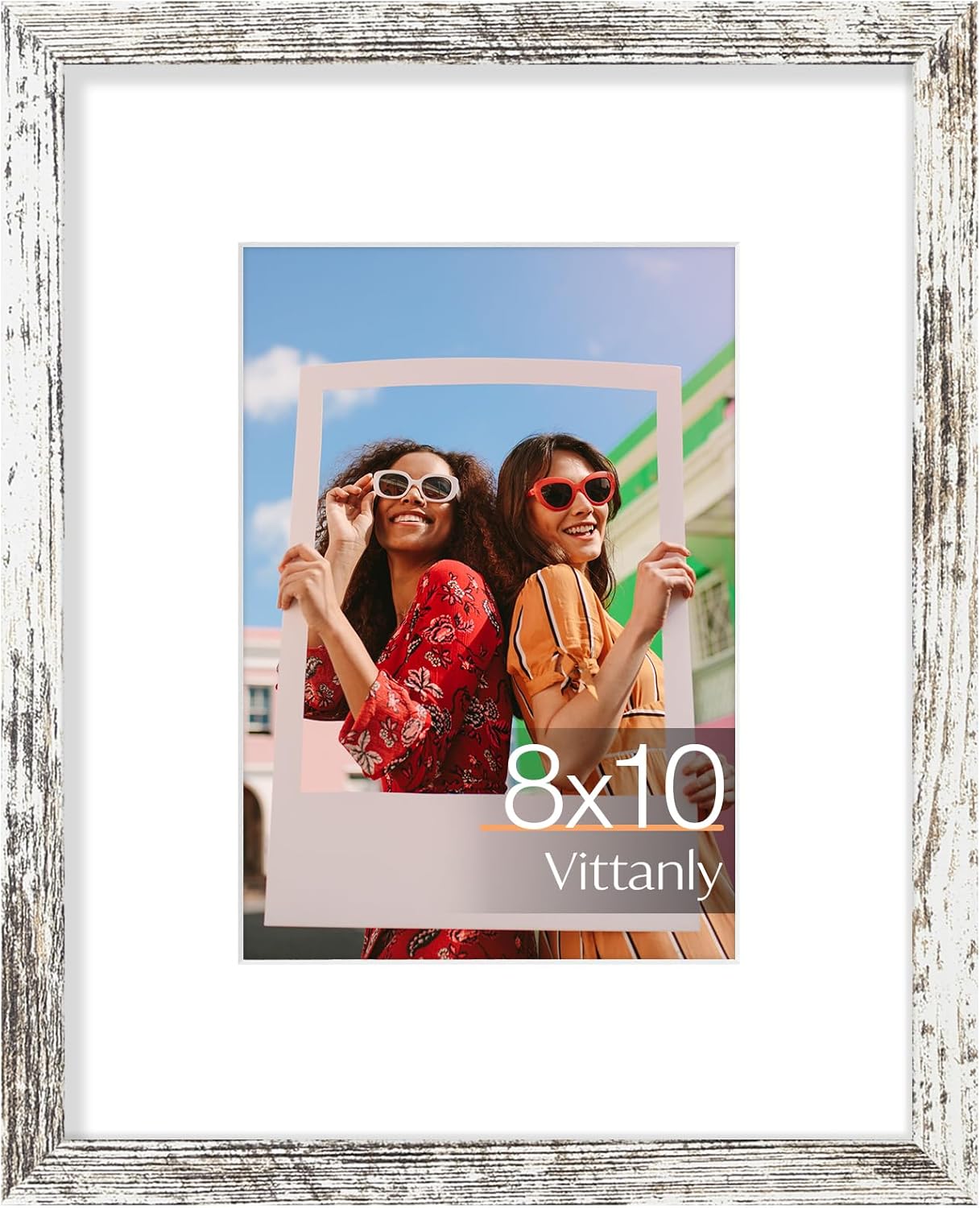Vittanly 11x14 Picture Frame, Display Pictures 8x10 with Mat or 11x14 without Mat, Photo Frame for Wall Mounting, Black, 1 Pack - Colors B