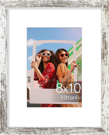 Vittanly 11x14 Picture Frame, Display Pictures 8x10 with Mat or 11x14 without Mat, Photo Frame for Wall Mounting, Black, 1 Pack - Colors B