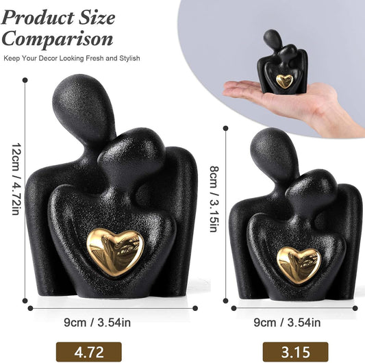 Mini Couple Statue Tv Stand Decor Items for Living Room Home Decor,Bedroom Decor for Couples Sculpture for Anniversary Wedding,Love Gifts for Couples 2026,Knick Knacks for Shelve (White, 3.15in)