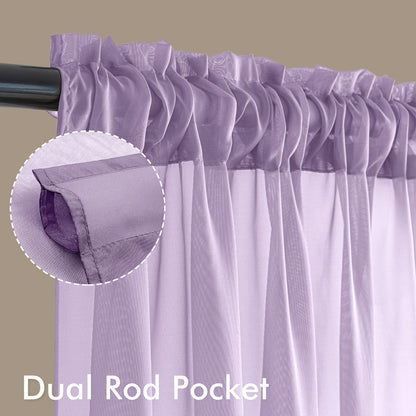 MIULEE White Sheer Curtains 84 Inches Long, 4 Panels Set, Light Filtering Rod Pocket Voile Drapes for Living Room and Bedroom, Airy Soft Fabric Window Treatments, 42 x 84 Inches
