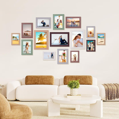 Funtopia Picture Frames, 10 Pack Picture Frames Collage Wall Decor, Gallery Wall Frame Set for Wall or Tabletop Display, Multi-size with 8x10, 5x7, 4x6 Family Photo Frames