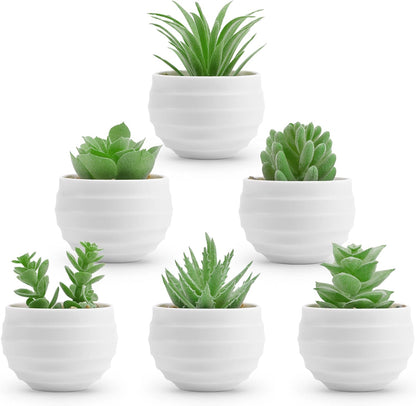 Der Rose 6 Pack Fake Plants Small Realistic Succulents Plants Artificial for Home Room Decor Indoor