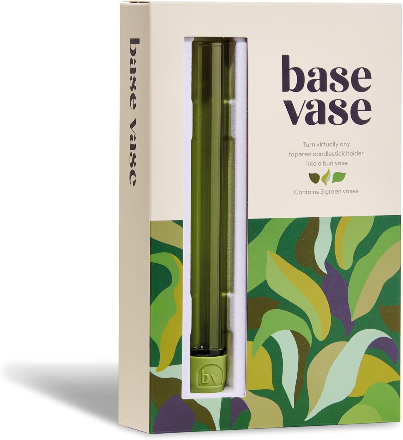 Base Vase (3-Pack) - The Bud Vase that Fits in Taper Candle Holders | Create Floral Arrangements for Tablescapes, Centerpieces, Weddings and Home Decor