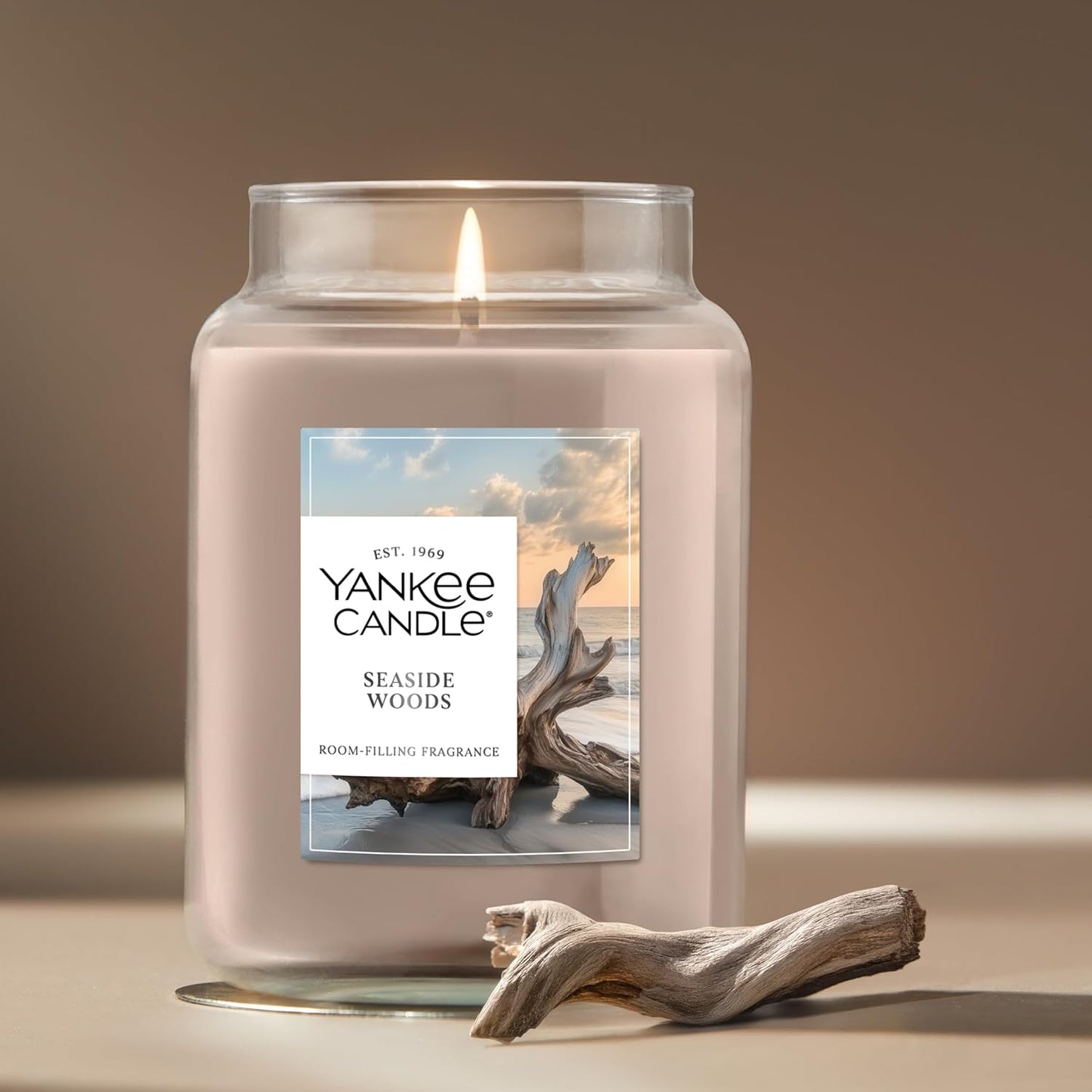 Yankee Candle Sage & Citrus, Scented Candle, 22oz Large Jar with up to 150 Hour Burn Time, Giftable, Birthdays