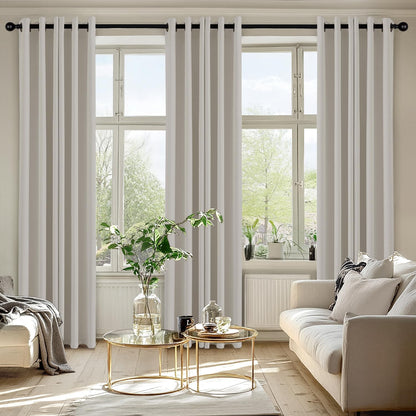 MIULEE Blackout Curtains for Bedroom Living Room 2 Panels, Thermal Insulated Room Darkening Drapes Grommet Noise Reducing Light Blocking Window Treatments 63 Inches Long 40x63 Inch Black - Colors B