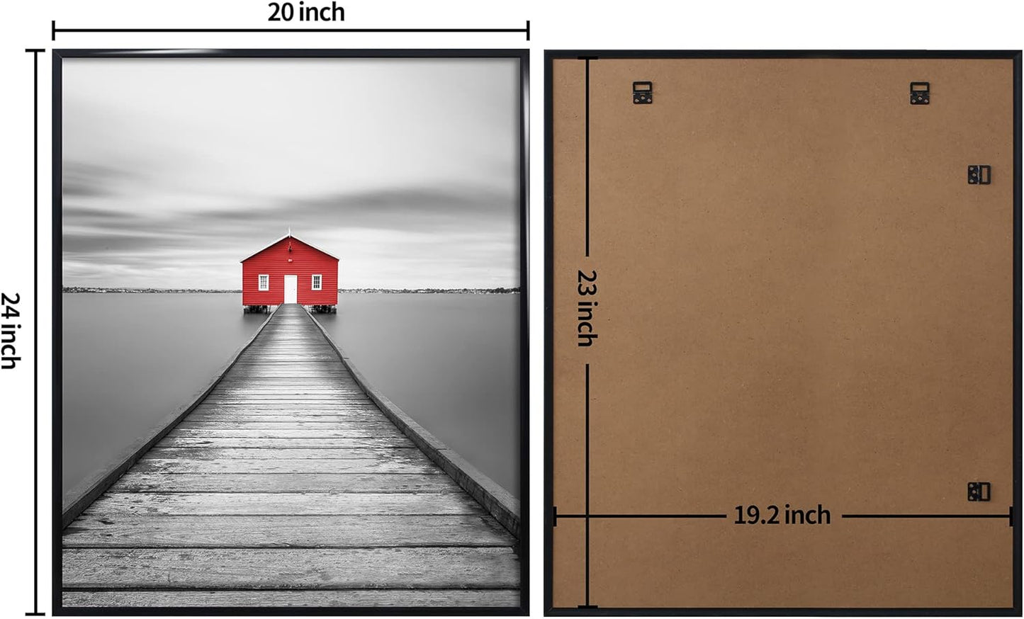 ELSKER&HOME 22.375 x 34 Poster Frame 3 Pack, Black Picture Frame for Horizontal or Vertical Wall Mounting, Sturdy and Scratch-proof