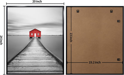ELSKER&HOME 22.375 x 34 Poster Frame 3 Pack, Black Picture Frame for Horizontal or Vertical Wall Mounting, Sturdy and Scratch-proof