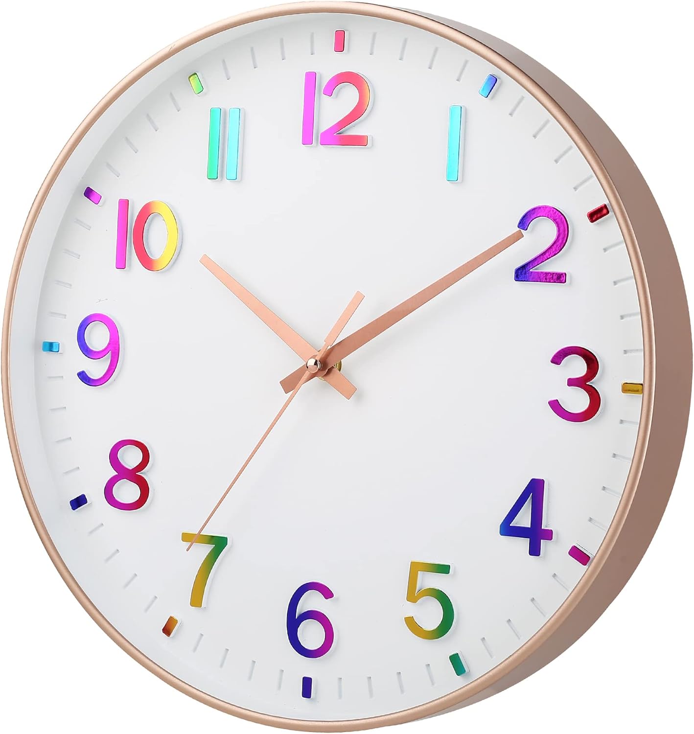 HZDHCLH Wall Clocks Battery Operated,12 inch Silent Non Ticking Modern Wall Clock for Living Room Bedroom Kitchen Office Classroom Decor (Olive Green and Gold)