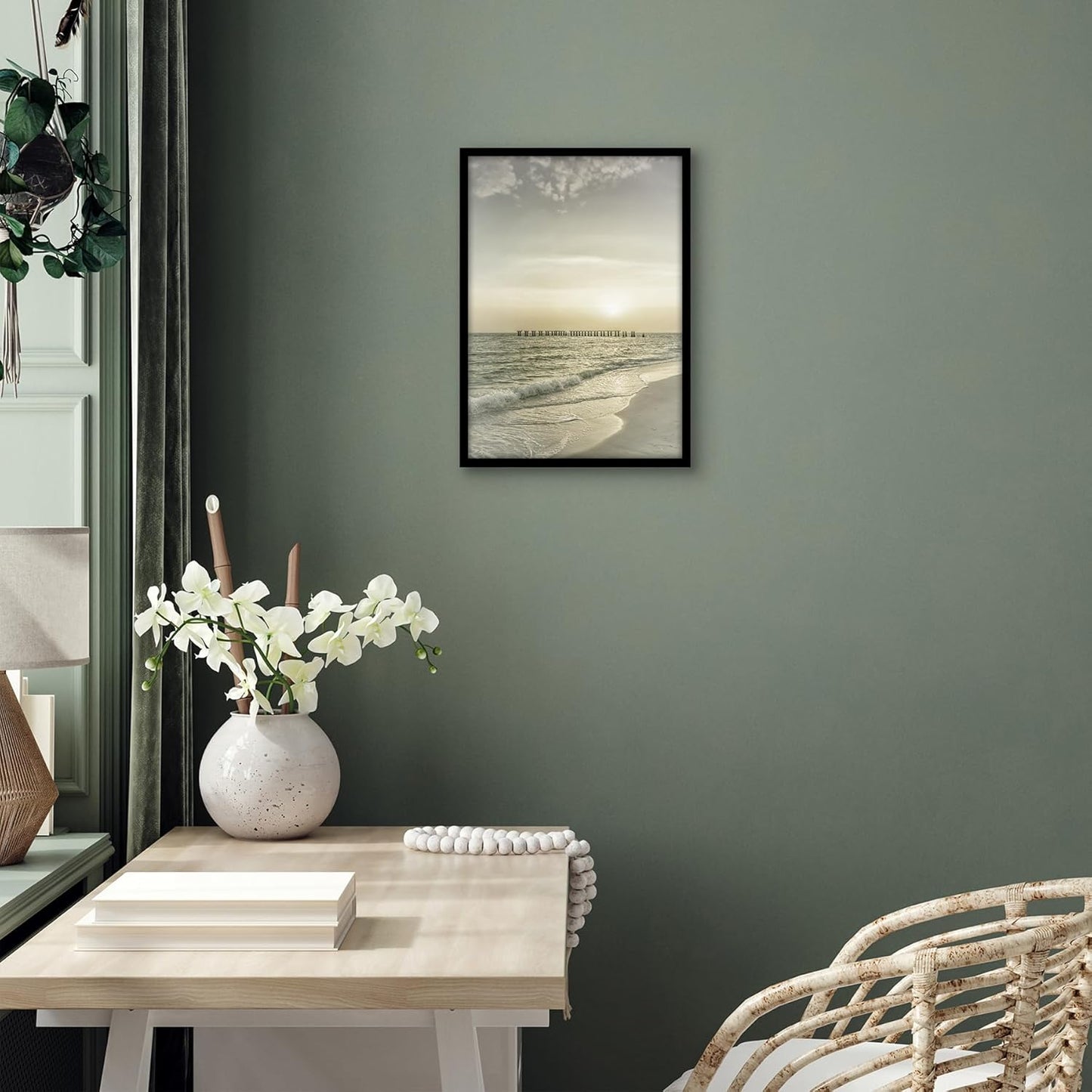 Americanflat 24x36 Poster Frame with Polished Plexiglass - Streamline Collection - Thin Border Picture Frame for Wall Display - Hanging Hardware Included - Black - Colors A