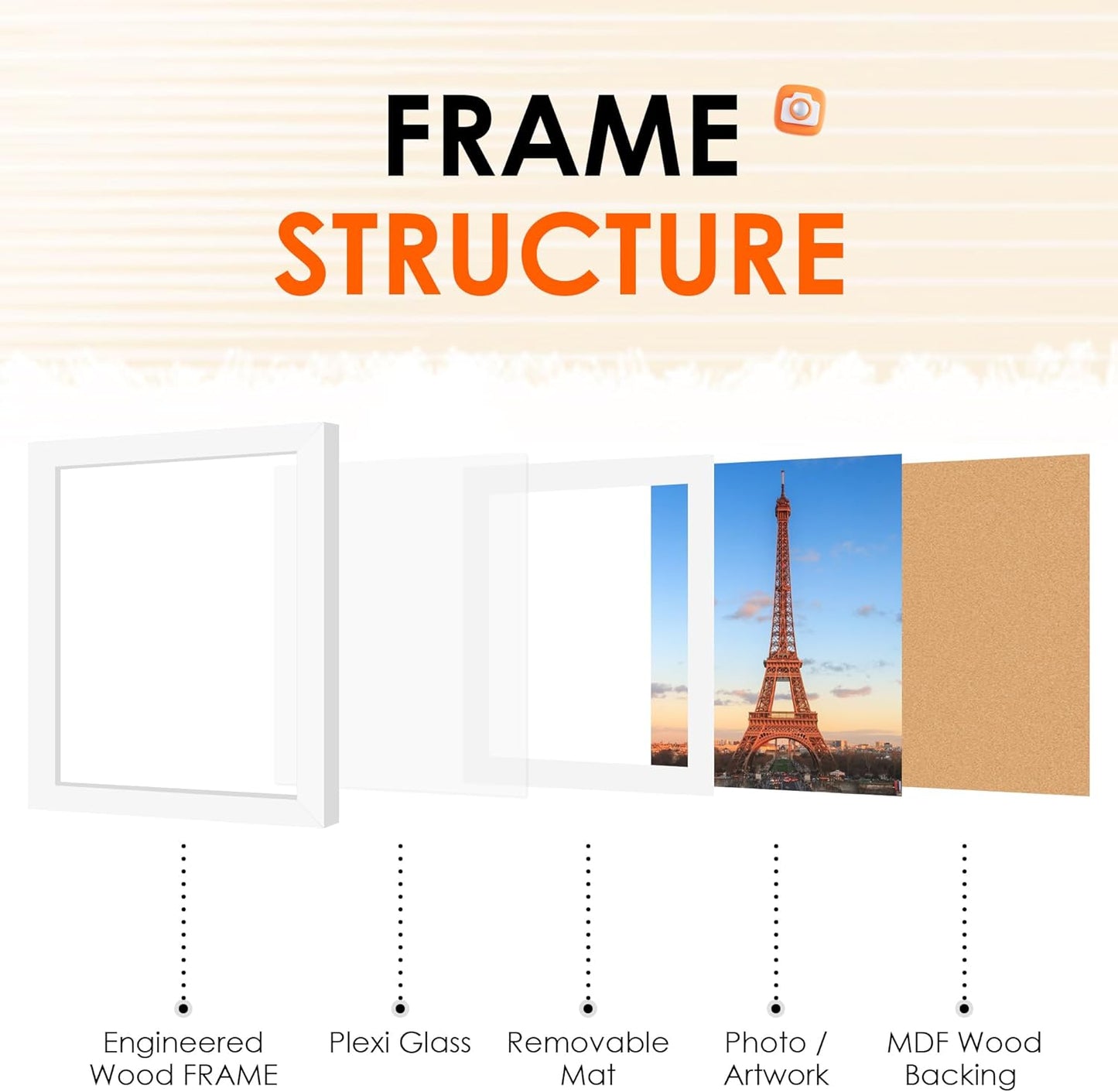 FIXSMITH 10 Pack Picture Frames Collage Wall Decor for Mounting or Tabletop Display, Gallery Wall Frame Set with Two 8x10 Black Frames, Four 5x7 Frames and Four 4x6 Frames, Multi-Pack Photo Frame Set