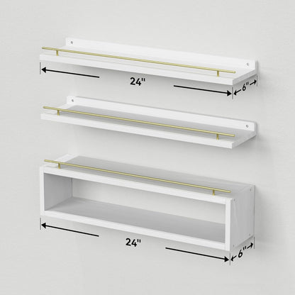 WOPITUES Floating Shelves for Wall with Cube Shelf, Wall Shelves with Metal Rail for Bathroom Decor, Bathroom Organizers and Storage, Over Toilet Shelves for Toilet Paper-Black