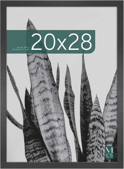 MCS Studio Gallery 16x24 Poster Frame Black Woodgrain Engineered Wood, Vertical & Horizontal Wall Hanging Large Picture Frame for Photos, Posters & Art Prints (1-Pack)