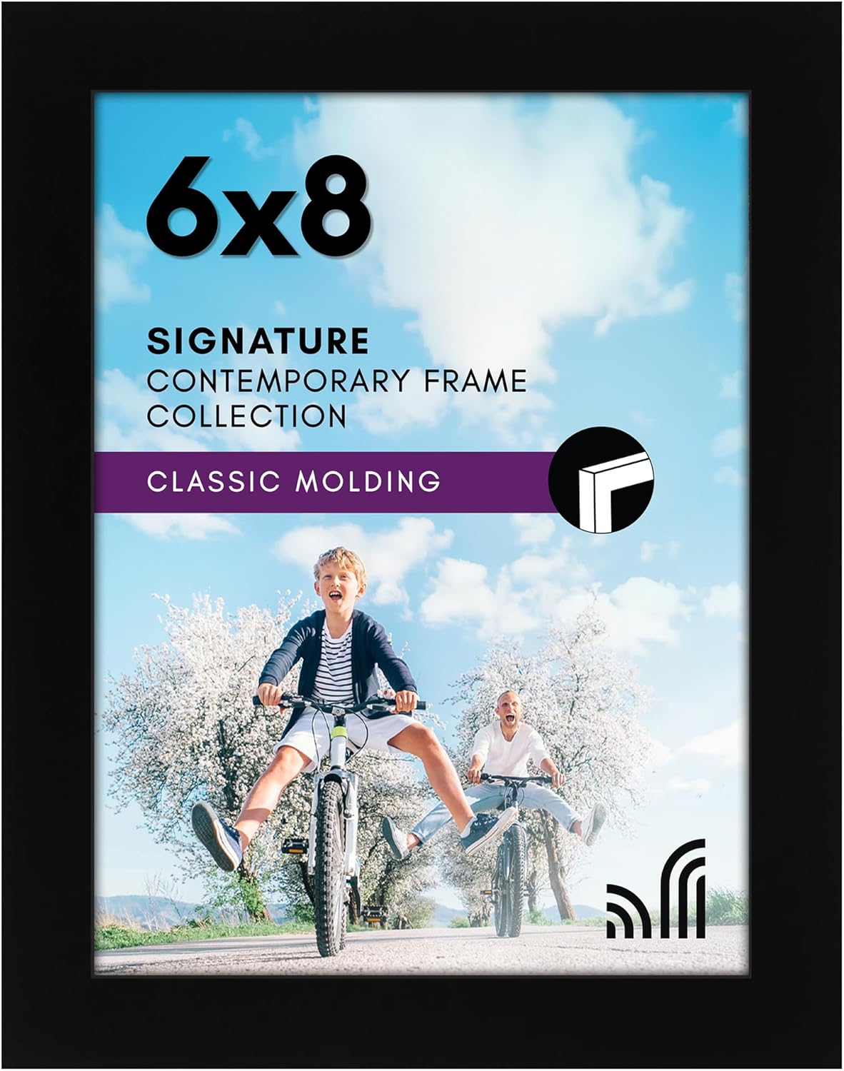 Americanflat 12x18 Poster Frame with Shatter-Resistant Glass - Signature Collection - Gallery-Style Frames Made of Engineered Wood - Photo Frame for Wall Display - Black - Colors C