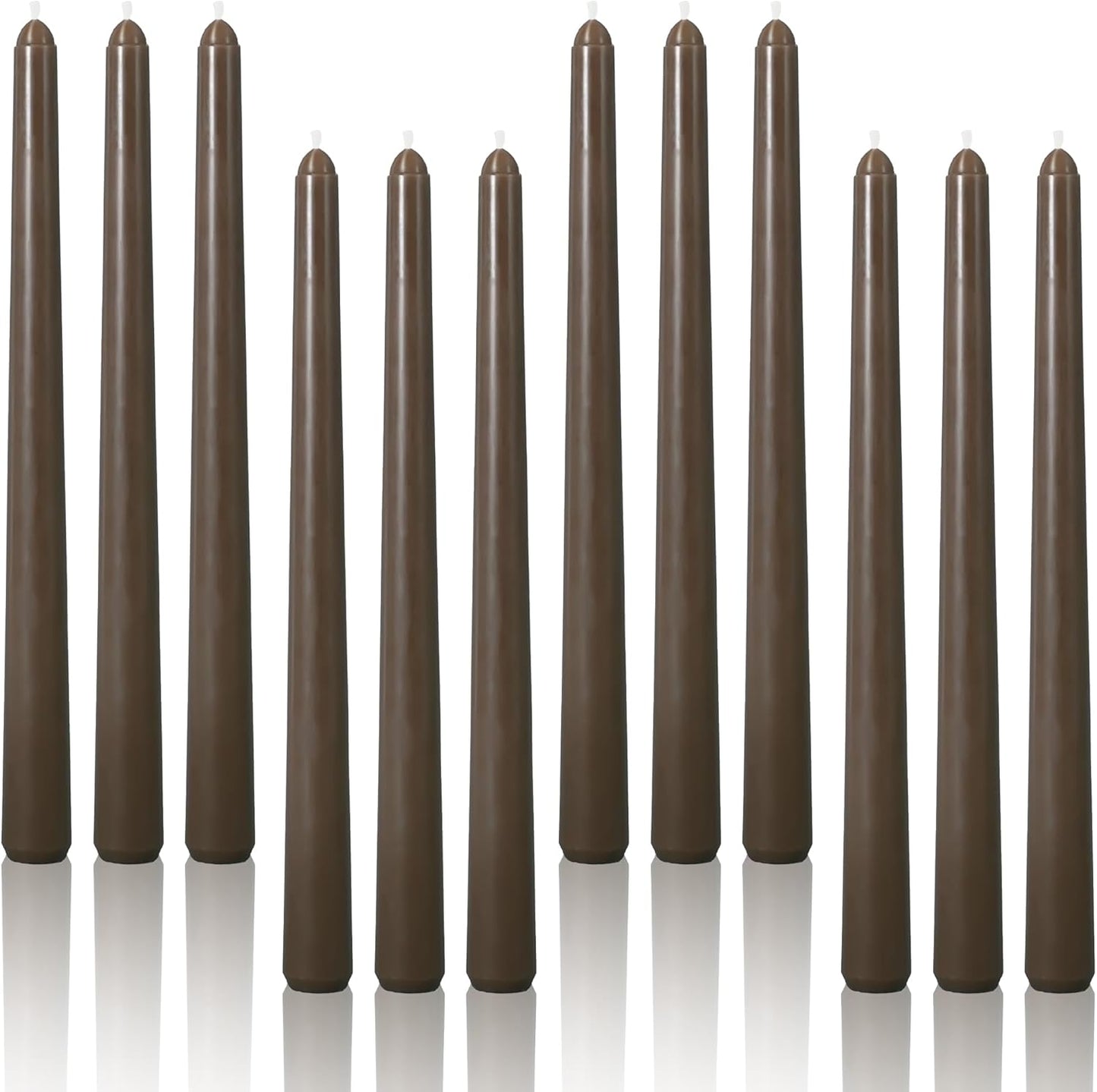 Viyffo Taper Candles, 10 Inch, 4 Pack, Olive Glow – Unscented, Dripless & Smokeless Design, Up to 8 Hour Burn – Long Tall Taper Candlesticks for Wedding, Dinner & Home Decor