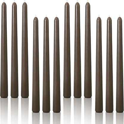 Viyffo Taper Candles, 10 Inch, 4 Pack, Olive Glow – Unscented, Dripless & Smokeless Design, Up to 8 Hour Burn – Long Tall Taper Candlesticks for Wedding, Dinner & Home Decor