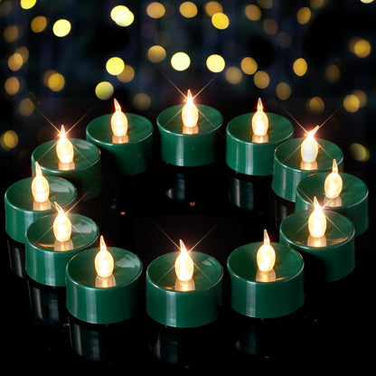 merrynights LED Candles, Tea Lights Candles Battery Operated Bulk, 50-Pack Long-Lasting 200 Hours Flameless Tealight Candles, Realistic Tea Lights for Christmas Halloween Wedding, 1.5'' D X 1.25'' H