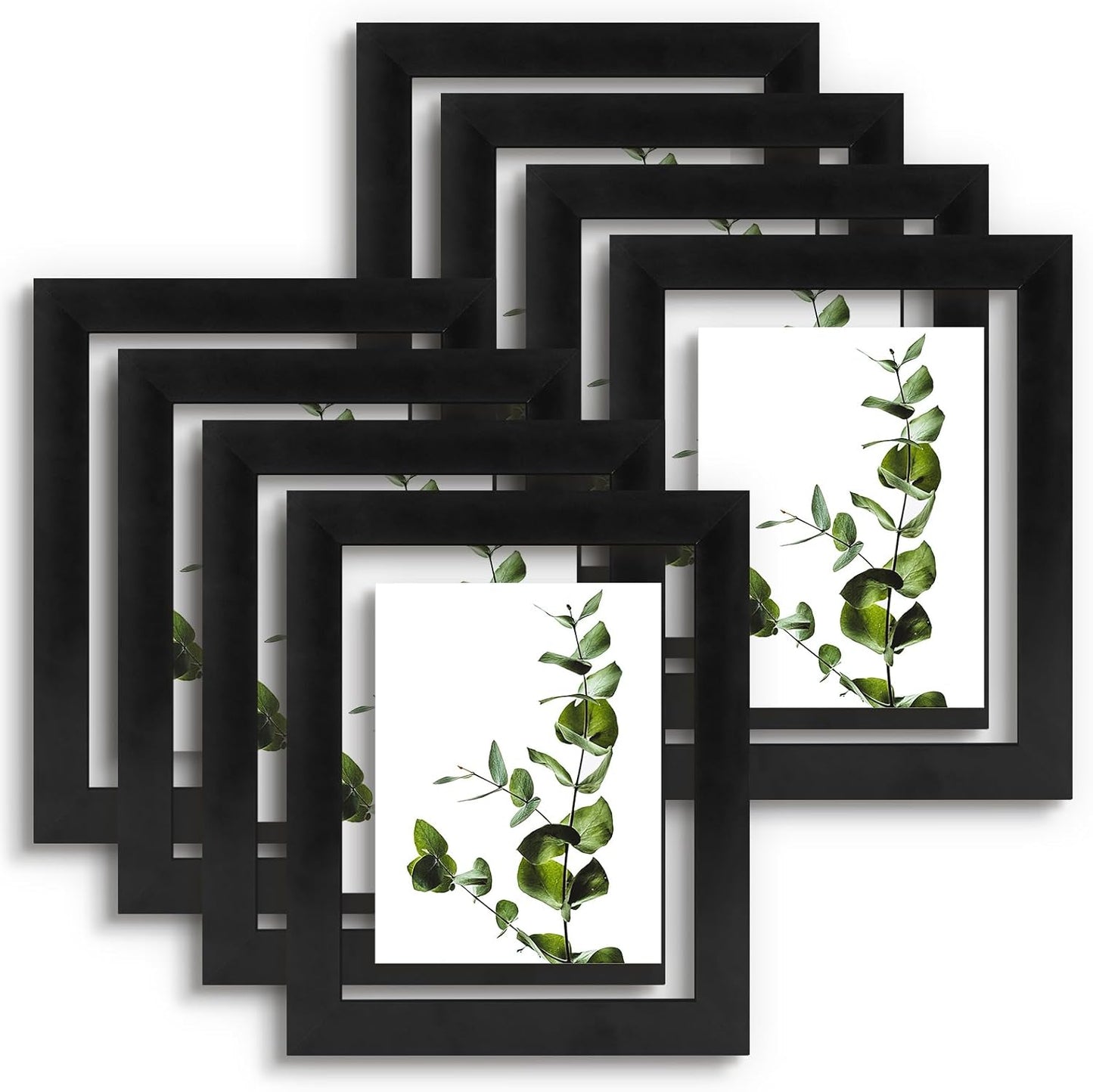 Golden State Art, 11X14 Floating Picture Frame, Black Wood Frame Display Any Size Photo Up To 11X14, Pressed Flower Frames with Hanging Hardware - Horizontal And Vertical Formats for Wall