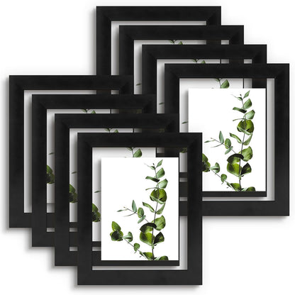 Golden State Art, 11X14 Floating Picture Frame, Black Wood Frame Display Any Size Photo Up To 11X14, Pressed Flower Frames with Hanging Hardware - Horizontal And Vertical Formats for Wall