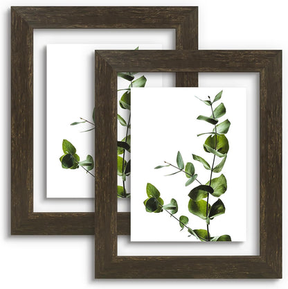 Golden State Art, 11X14 Floating Picture Frame, Black Wood Frame Display Any Size Photo Up To 11X14, Pressed Flower Frames with Hanging Hardware - Horizontal And Vertical Formats for Wall