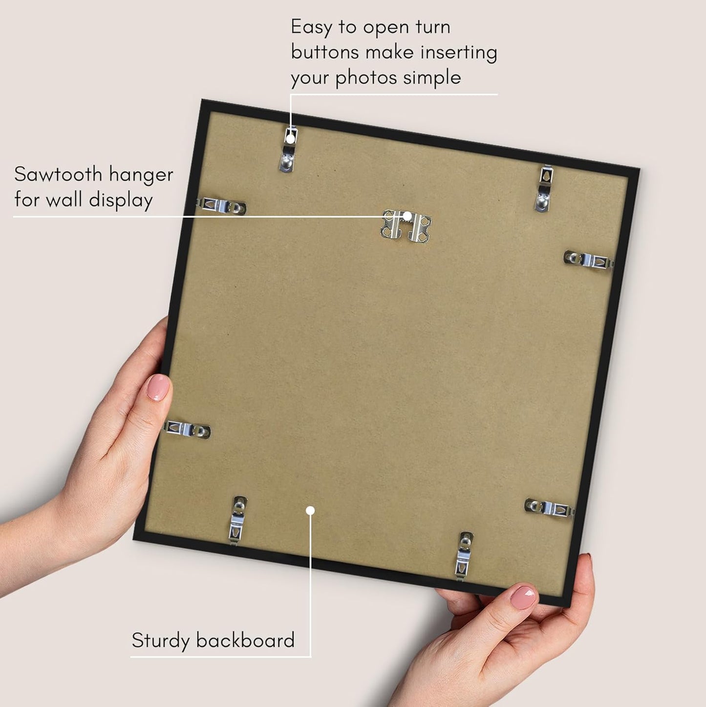 Americanflat 24x36 Poster Frame with Polished Plexiglass - Streamline Collection - Thin Border Picture Frame for Wall Display - Hanging Hardware Included - Black - Colors D