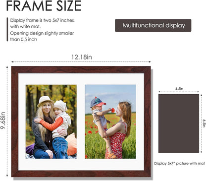 DUENPY 14x26 Collage Picture Frame 4x6 Collage Picture Frame Displays Twelve 4x6 inch Photos Available Horizontal Wall Mounting Display and Vertical Black - Colors B