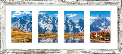 Vittanly 11x14 Collage Picture Frame, Displays 5Pcs 4x6 Pictures with Mat or 1Pcs 11x14 without Mat for Wall Mounting, Picture Frames Collage Wall Decor in Black, 1 Pack