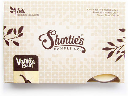 Shortie's Candle Company Vanilla Bean Premium Tealight Candles Bulk Pack - 24 Beige Highly Scented Tea Lights - Beautiful Candlelight - Made in the USA - Bakery & Food Collection