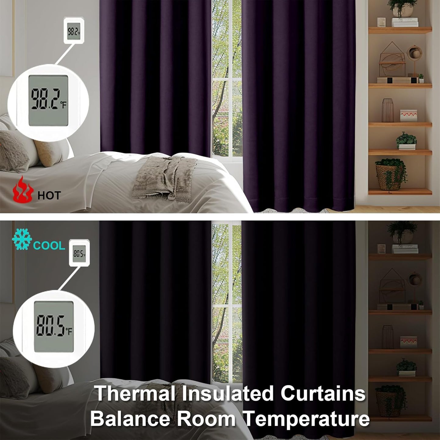 Simplebrand Ava Sage Green Blackout Curtains for Bedroom 63 Inch Length 2 Panels Set, Solid Thermal Insulated Energy Saving Rod Pocket Window Treatment Curtains Blackout Drapes, W40 x L63 Inch, Sage - Colors B