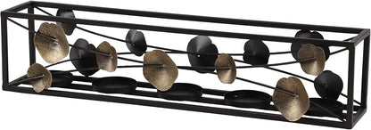 Deco 79 Metal Abstract Decorative Candle Holder Mushroom Inspired Candle Stand, Set of 2 Candlestick Holder 11", 14"H, Gold
