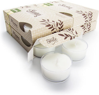 Pure English Lavender Premium Tealight Candles Bulk Pack - Highly Scented with Essential & Natural Oils - 24 Purple Tea Lights - Beautiful Candlelight - Made in the USA - Flower & Floral Collection