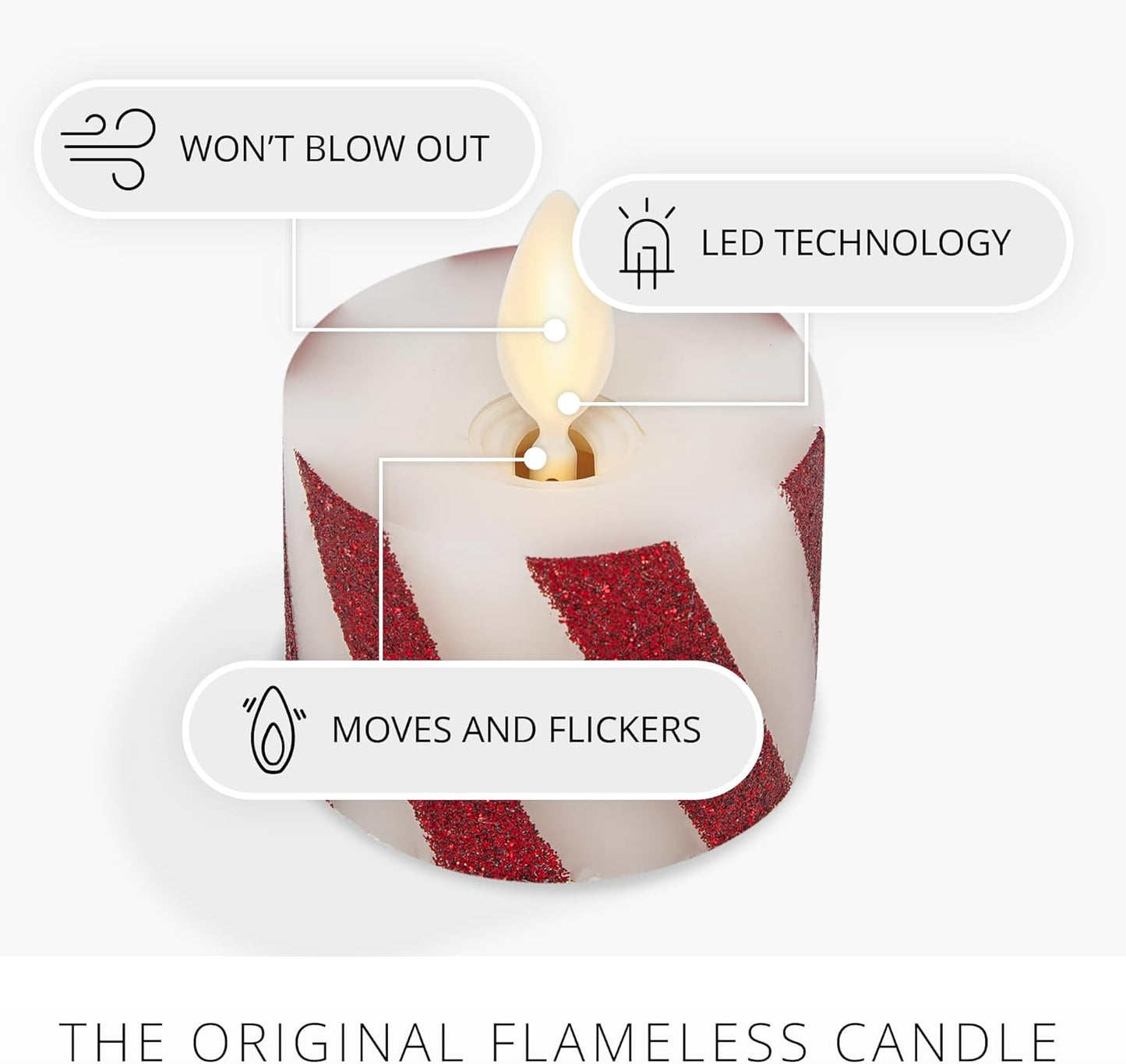 Luminara Flickering Flameless Pearl Ivory Tealights - Warm LED Light Flame Votives - Battery Operated Decor for Dining Room Table Centerpieces, Fireplace Mantel, Dinner Party, Reception - Set of 4