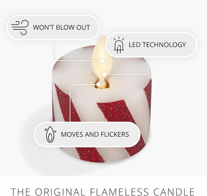 Luminara Flickering Flameless Pearl Ivory Tealights - Warm LED Light Flame Votives - Battery Operated Decor for Dining Room Table Centerpieces, Fireplace Mantel, Dinner Party, Reception - Set of 4