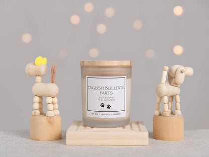 Pug Gifts & Decor, Dog Mom Gifts for Women, Dog Farts Candle, Pet Friendly Lavender Scented Candle