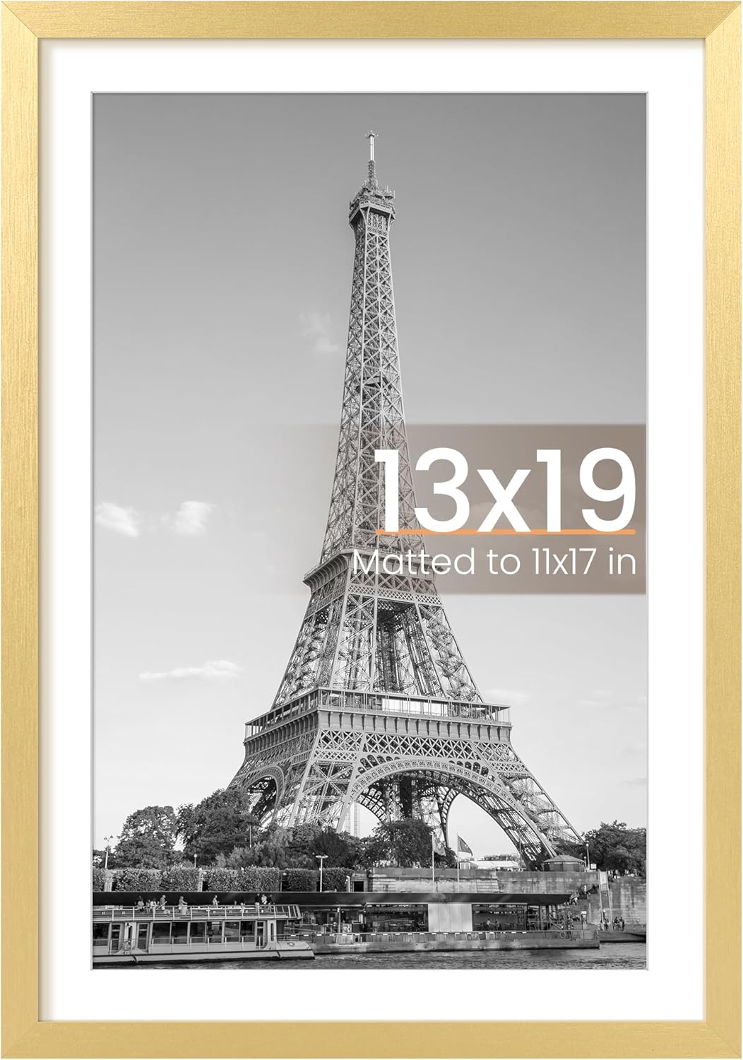upsimples 8x10 Picture Frame, Display Pictures 5x7 with Mat or 8x10 Without Mat, Wall Hanging Photo Frame, Black, 1 Pack - Colors A