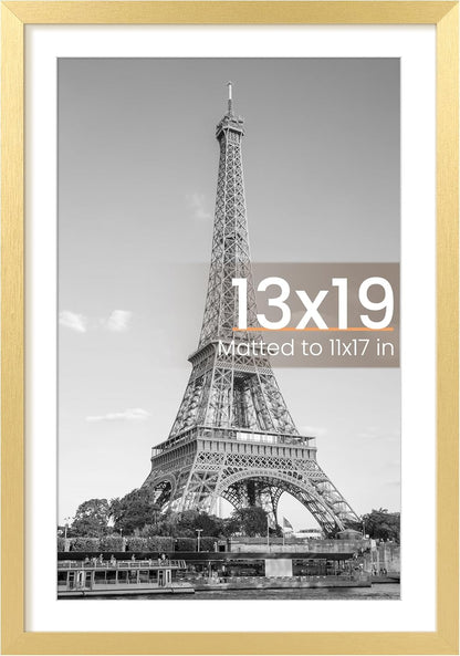 upsimples 8x10 Picture Frame, Display Pictures 5x7 with Mat or 8x10 Without Mat, Wall Hanging Photo Frame, Black, 1 Pack - Colors A
