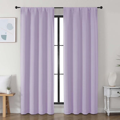Simplebrand Ava Sage Green Blackout Curtains for Bedroom 63 Inch Length 2 Panels Set, Solid Thermal Insulated Energy Saving Rod Pocket Window Treatment Curtains Blackout Drapes, W40 x L63 Inch, Sage - Colors A