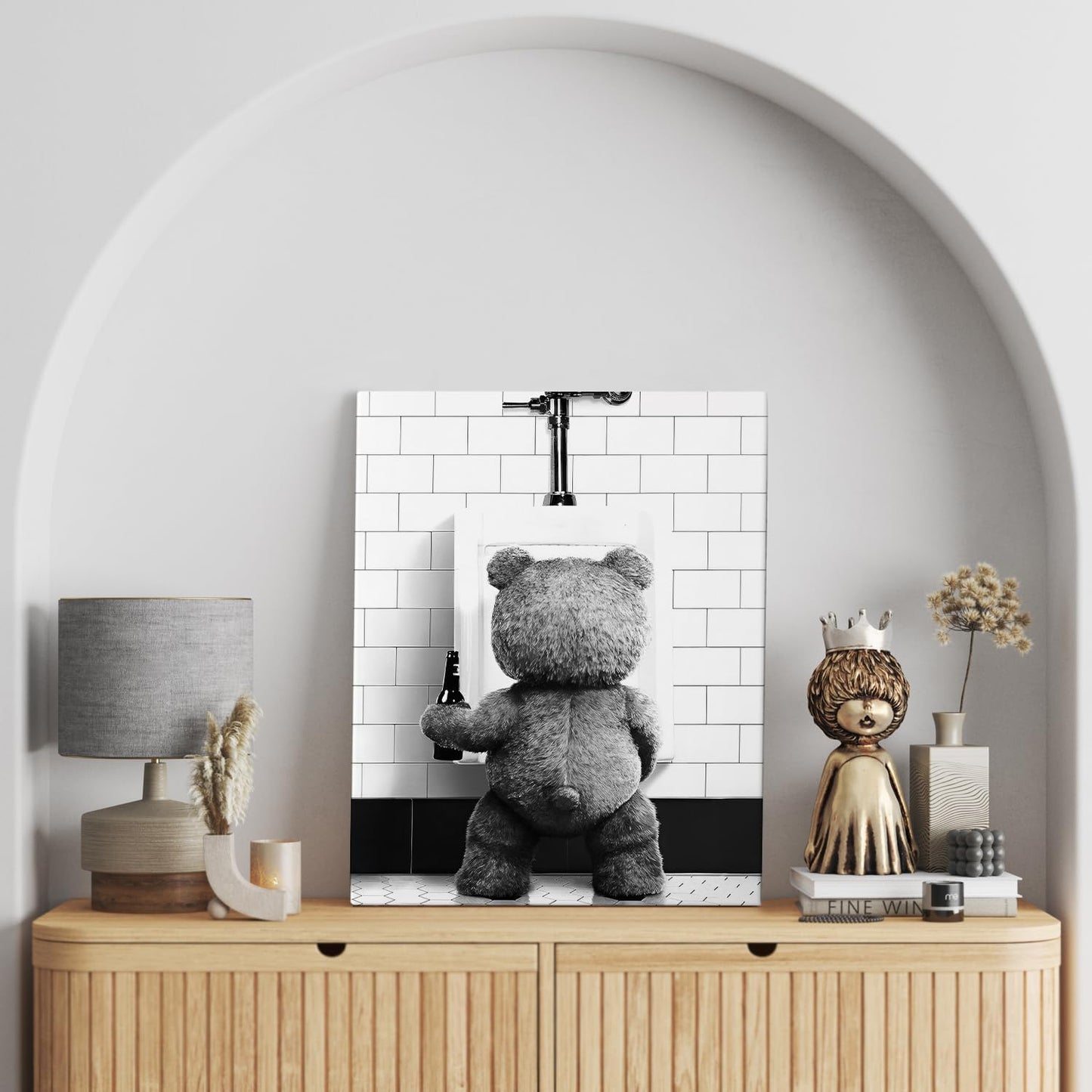 DIHSIEG 12x16 Canvas Wall Art funny bathroom wall art Print Poster Vintage Poster Frameless Floral Can be hung on the Wall Heal Your Heart poster Wall Art Canvas