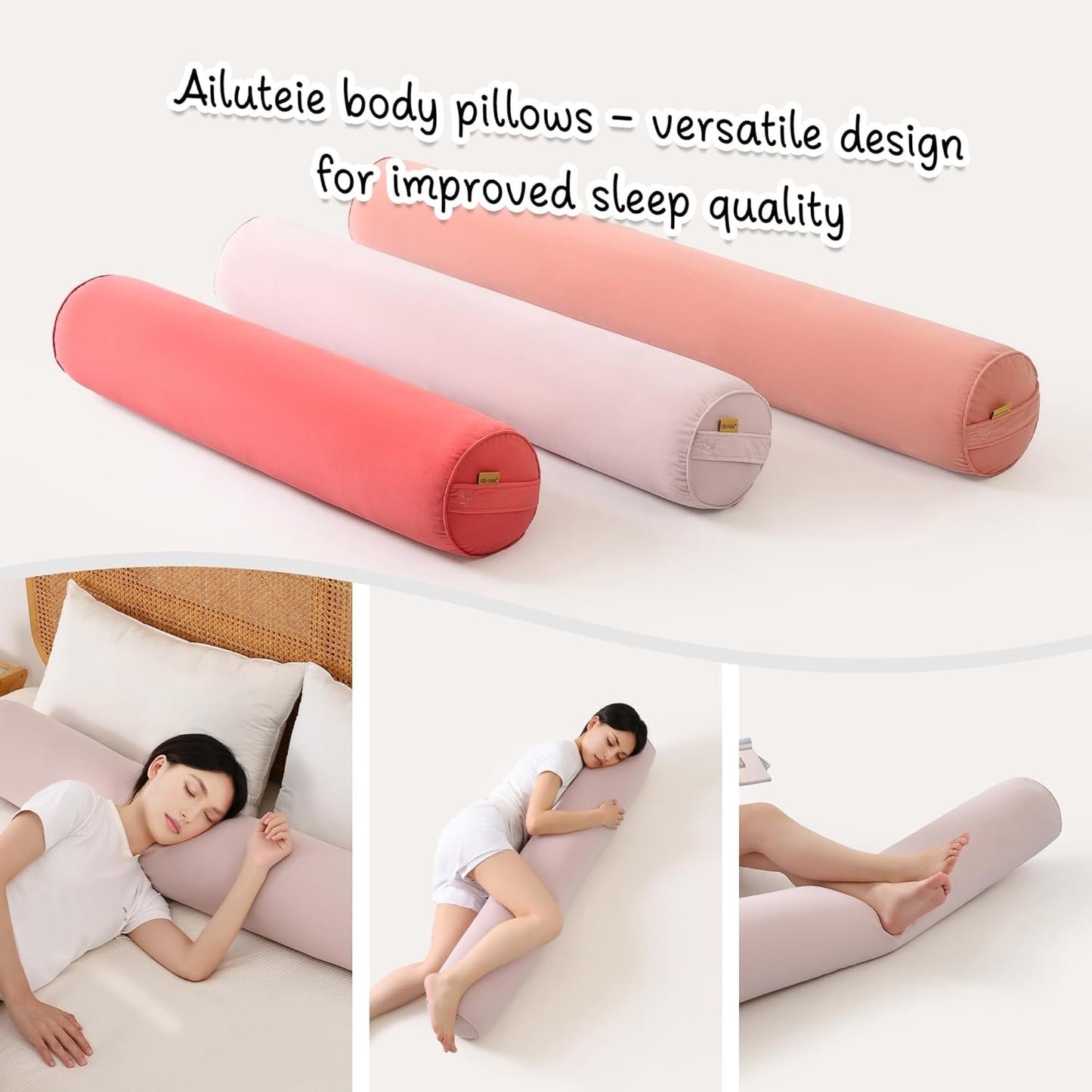 Body Pillow for Adults,Long Round Pillow,Big Cylindrical Pillow,Large Full Bolster Pillows for Side Sleepers (Steel Gray, 47.24"*7.87")