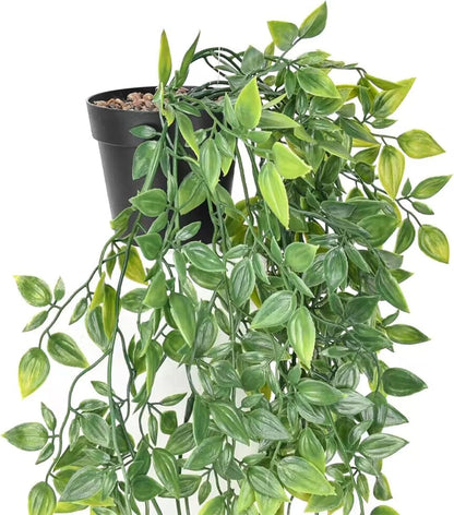 BLEUM CADE Fake Hanging Plants, 2pcs Artificial Pothos Vines Greenery for Wall Home Living Room Office Indoor Outdoor Decor (No Baskets)