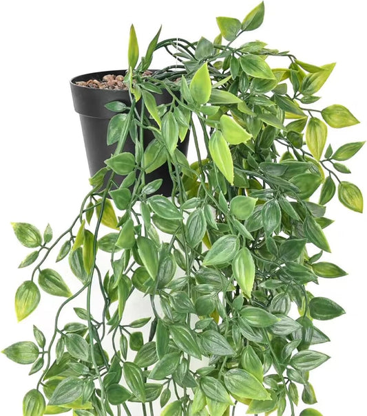 BLEUM CADE Fake Hanging Plants, 2pcs Artificial Pothos Vines Greenery for Wall Home Living Room Office Indoor Outdoor Decor (No Baskets)